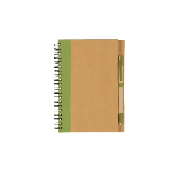 Eco Spiral Notebook with Pen - Customizable Cover