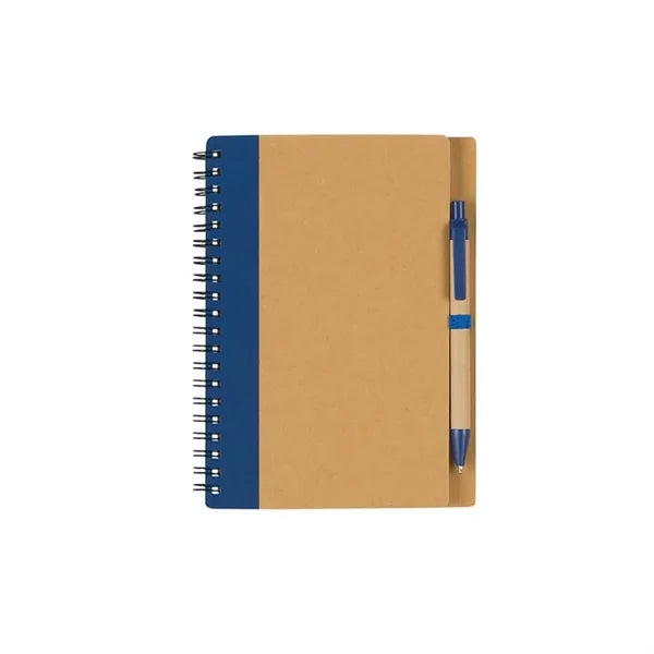 Eco Spiral Notebook with Pen - Customizable Cover