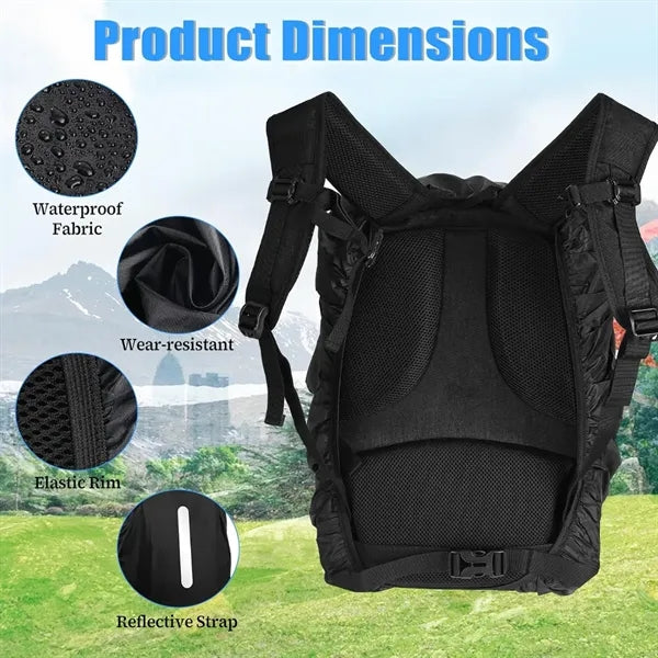Waterproof Backpack Rain Cover with Reflective Strip