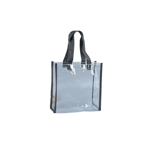Clear PVC Tote Bag with Colored Handles for Events & Daily U
