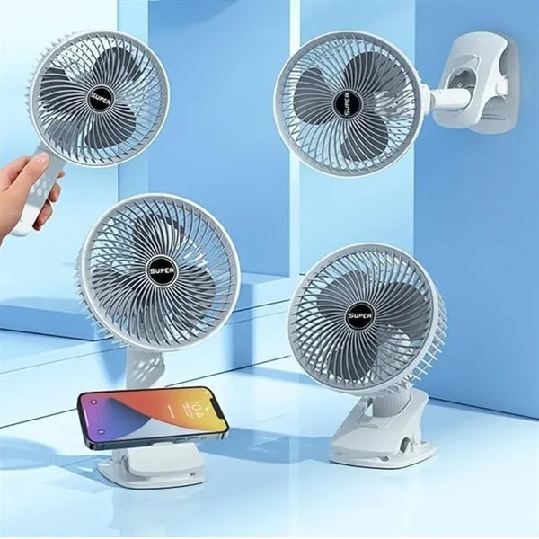 4 in 1 Portable Handheld Desktop Wall Mount Clip Fan