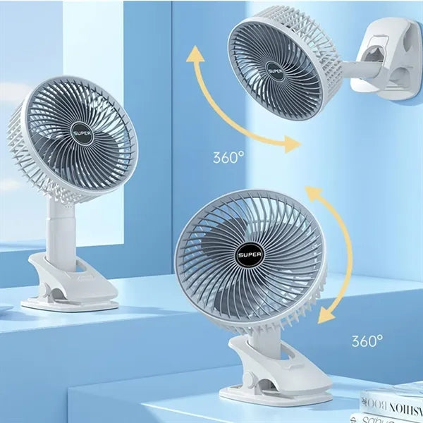 4 in 1 Portable Handheld Desktop Wall Mount Clip Fan