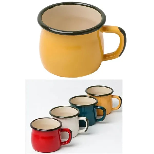12oz Round Enamel Camping Coffee Mug