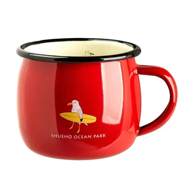 12oz Round Enamel Camping Coffee Mug