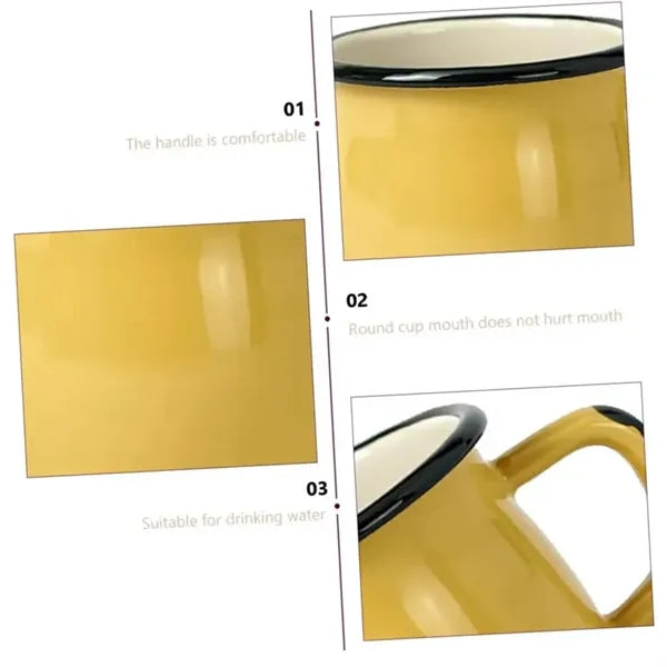 12oz Round Enamel Camping Coffee Mug