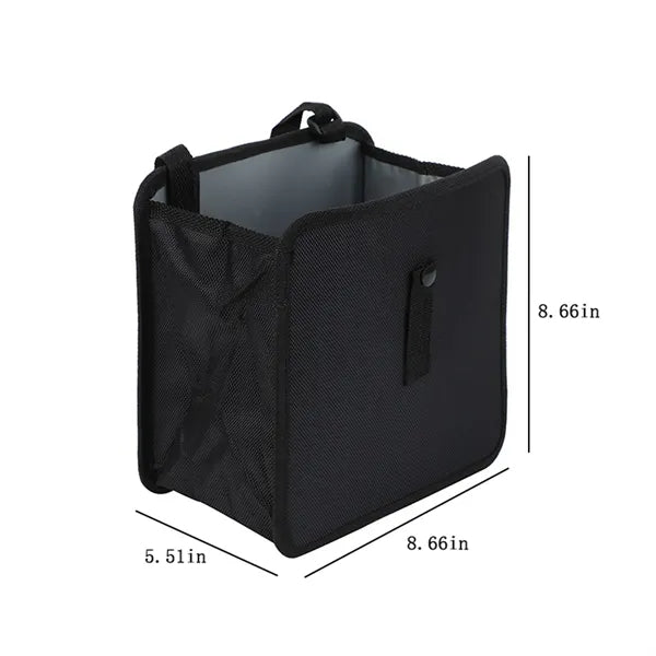 FoldBin: Logo-Printed Car Trash Can & Multi-Storage