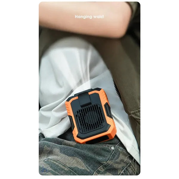 Wearable Waist Clip Fan with Lighting Desktop Stand