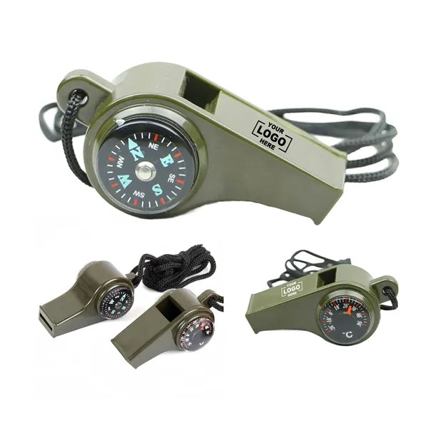 Multifunction Compass Whistle - Custom Imprint