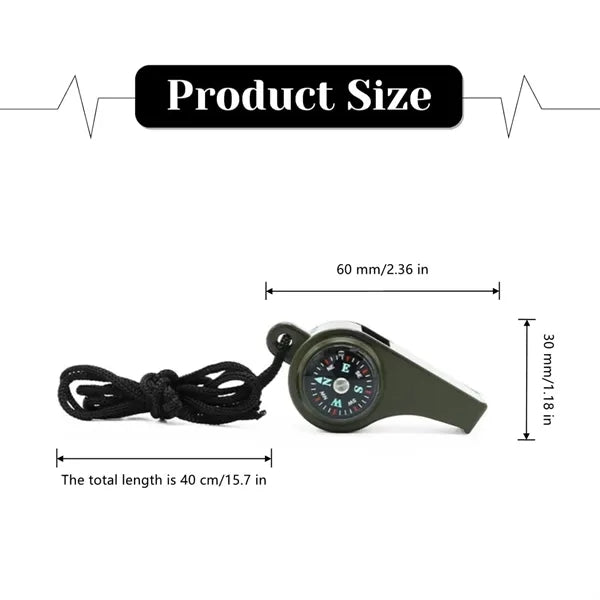 Multifunction Compass Whistle - Custom Imprint