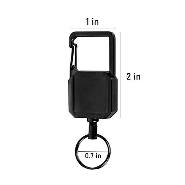Badge Reel Keychain with Carabiner