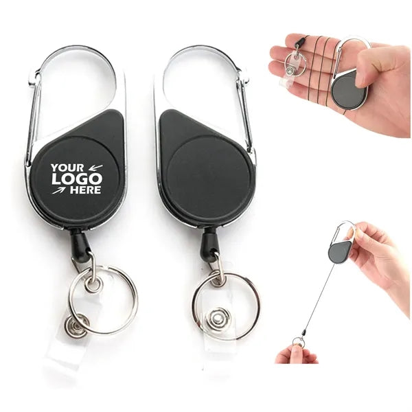 Carabiner Heavy Duty Badge Holder Keychain