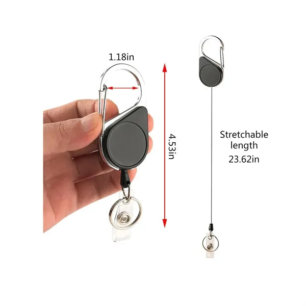 Carabiner Heavy Duty Badge Holder Keychain
