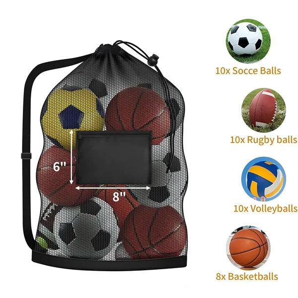 30" x 40" Extra Large Mesh Ball Bag With Strap