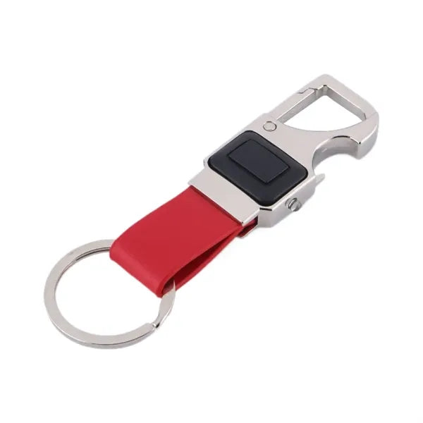 Led Leather Keychain Bottle Opener