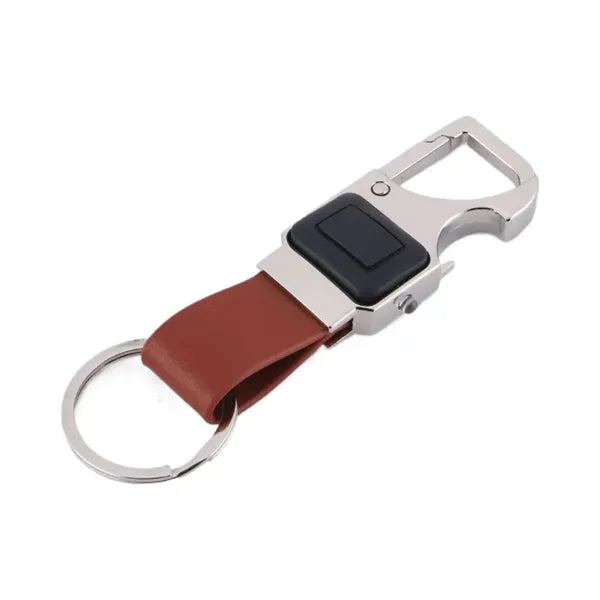 Led Leather Keychain Bottle Opener
