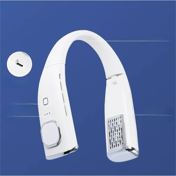 Neck Fan - Quiet 4-Speed Adjustable Dual Air Outlets Turbo