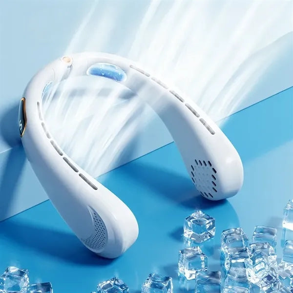 Blow Cold Air, 3 Speed Settings, Wearable Bladeless Neck Fan