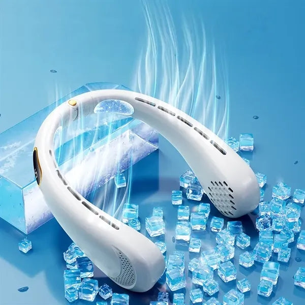 Blow Cold Air, 3 Speed Settings, Wearable Bladeless Neck Fan