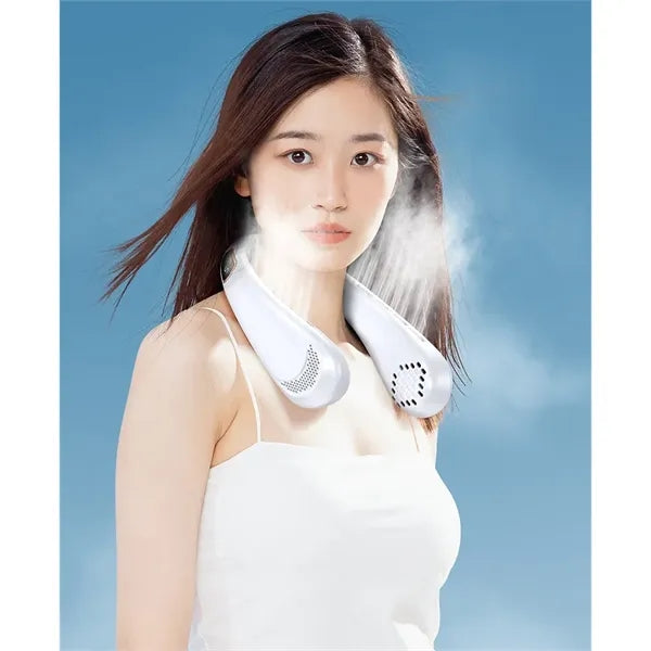 Blow Cold Air, 3 Speed Settings, Wearable Bladeless Neck Fan