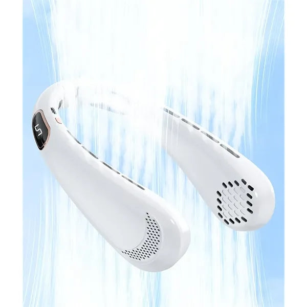 Blow Cold Air, 3 Speed Settings, Wearable Bladeless Neck Fan