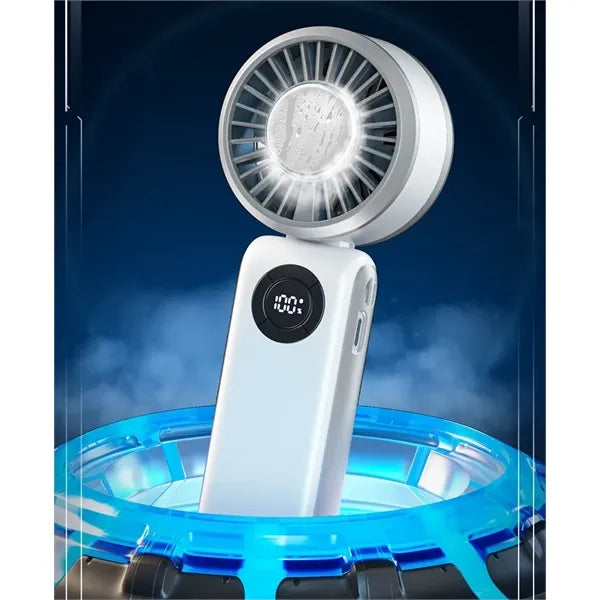 4 in 1 Handheld Portable Turbo Fan, 180 Foldable 6-Speed