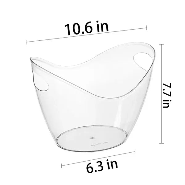 Acrylic Ice Bucket 4L for Drinks & Storage