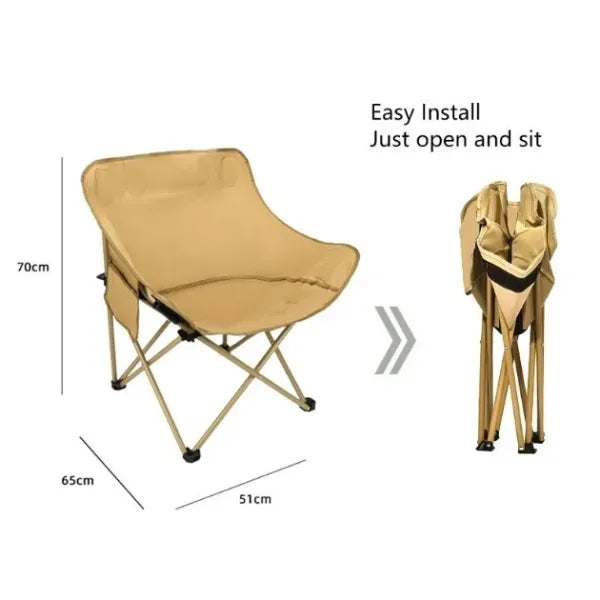 Outdoor Comfortable Foldable Camping Portable Moon Chair