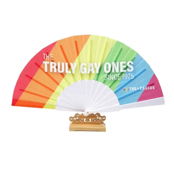 9'' Full-color Printed Rainbow Folding Fan