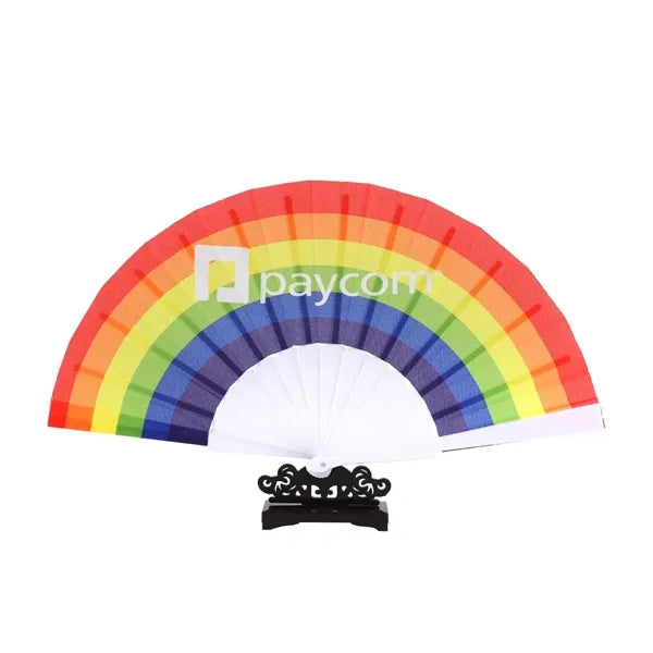9'' Full-color Printed Rainbow Folding Fan