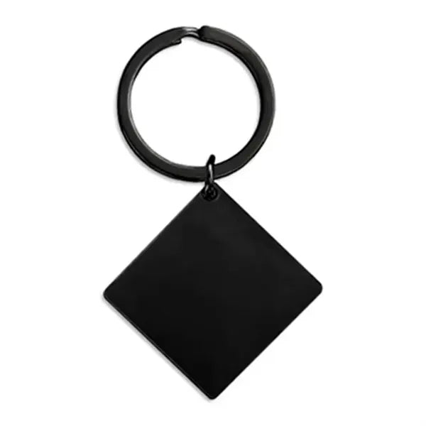 Stainless Steel Square Tag Keychain