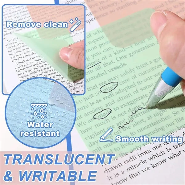 50 Sheets 3x3in PET Translucent Sticky Notes