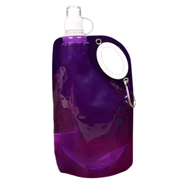 25oz Portable Foldable Water Bottle w/ Carabiner