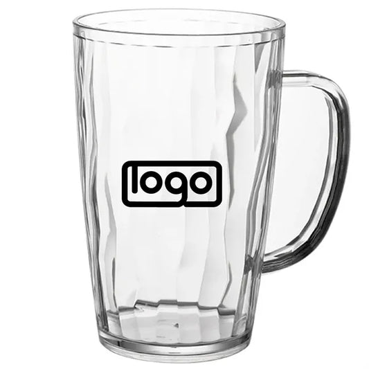 18oz Plastic Clear Beer Mug w/ Handle