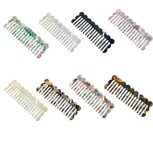 New Design Colorful 5.91inch Cloud Rectangular Acetate Comb