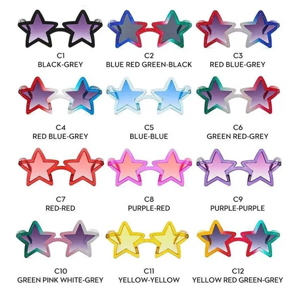 Beach Party Punk Pentagram Star Shape Sunglasses