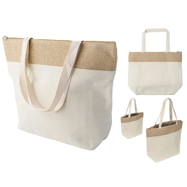 Jute & Cotton Cooler Tote