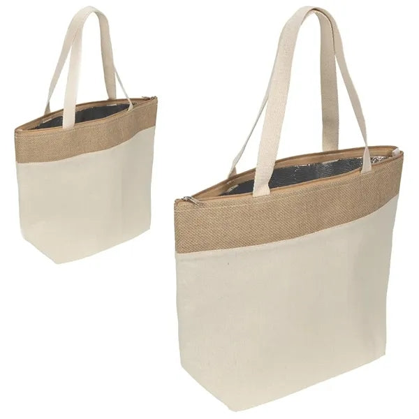 Jute & Cotton Cooler Tote