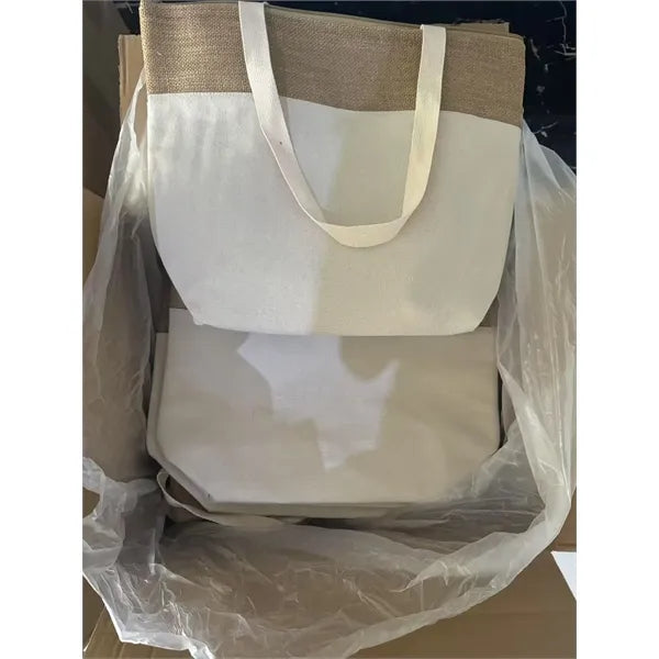 Jute & Cotton Cooler Tote