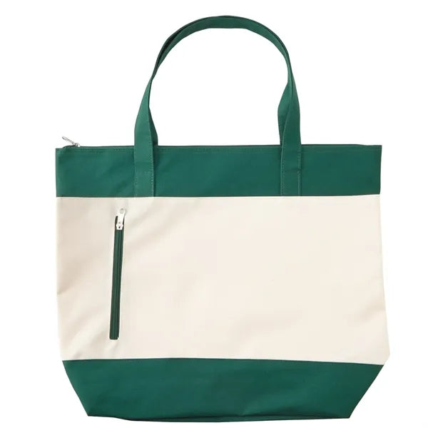 Polyester Zipper Beach Tote Bag
