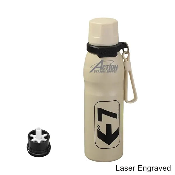 22 oz Dual-Drink Sports Bottle with Straw & Lid Handle
