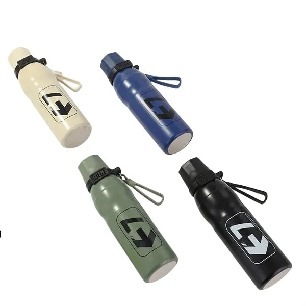 22 oz Dual-Drink Sports Bottle with Straw & Lid Handle