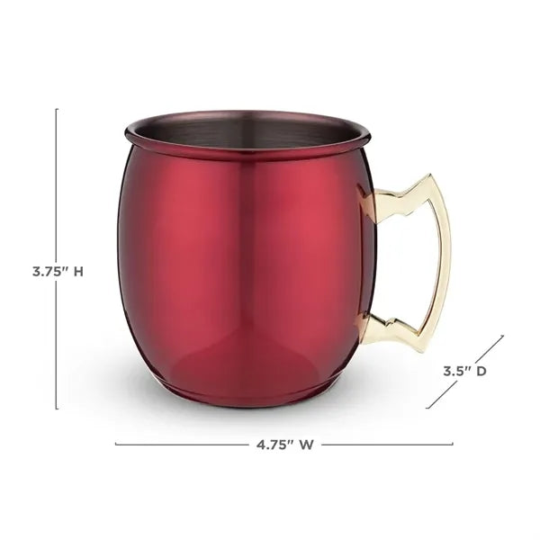 Stainless Steel Moscow Mule Mug with Plated Handle