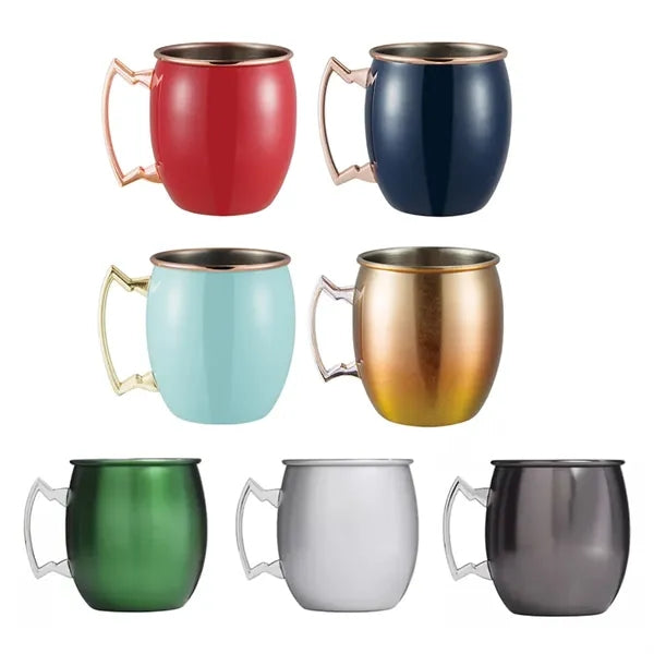 Stainless Steel Moscow Mule Mug with Plated Handle