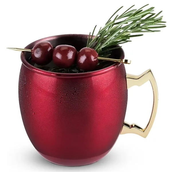 Stainless Steel Moscow Mule Mug with Plated Handle