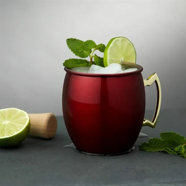 Stainless Steel Moscow Mule Mug with Plated Handle