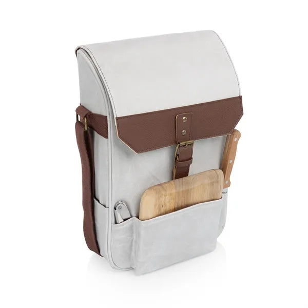 Two Bottle Insulated Wine and Cheese Cooler Tote