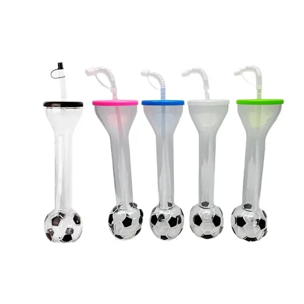 Football Base Tumbler with Straw for Sports