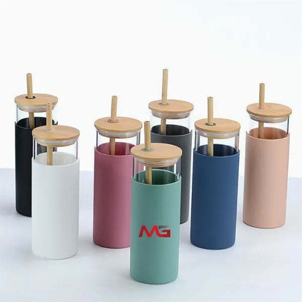Borosilicate Glass Tumbler With Lid And Straw