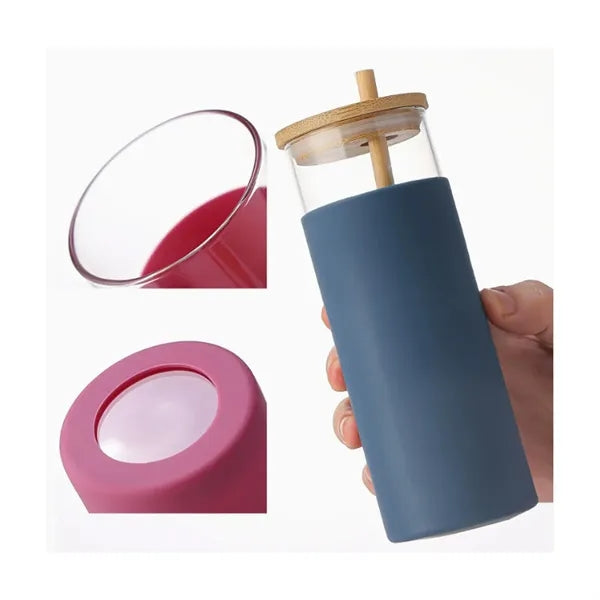 Borosilicate Glass Tumbler With Lid And Straw
