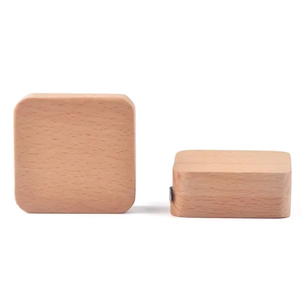 Maple Wood Case Steel Tape Measure Metric